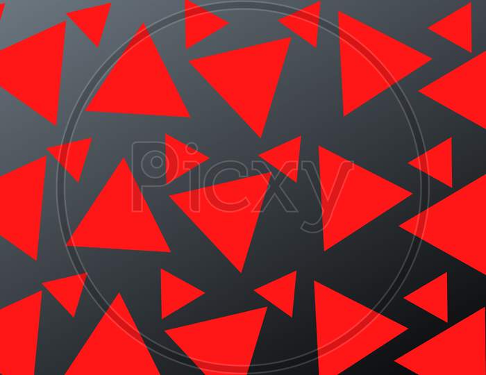 Red Triangle Abstract Or Illustration For Video Background