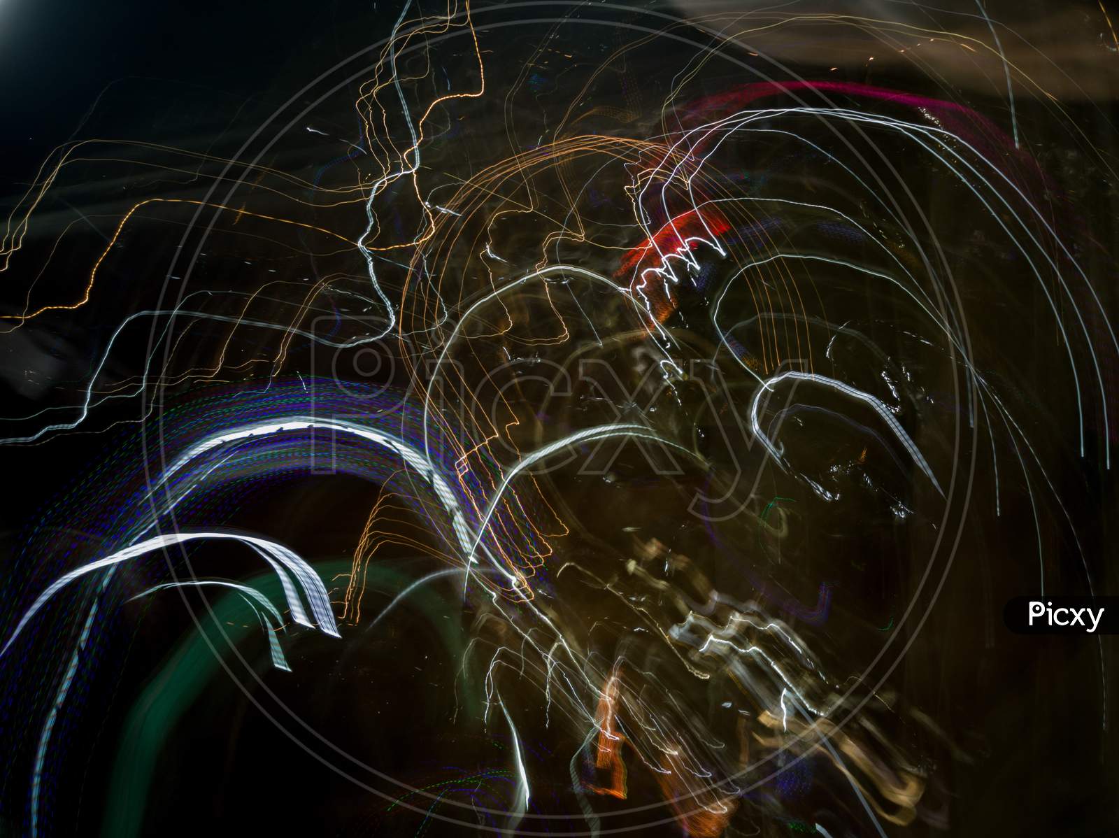 Light painting of light coming from decorative lighting source during festival season
