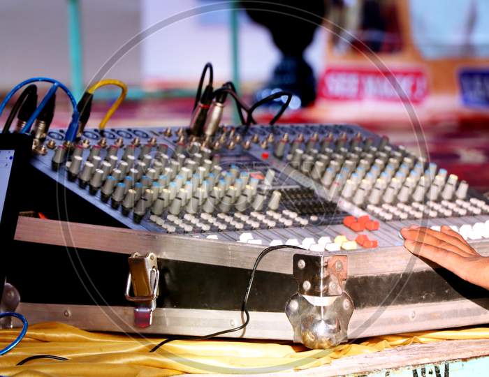 Closeup Shot Of A Music Recording Equipment