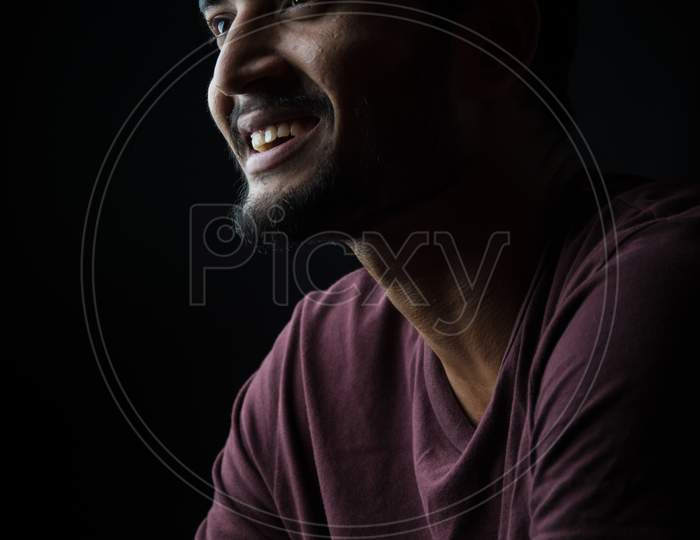 Young Indian Boy Happy Portrait