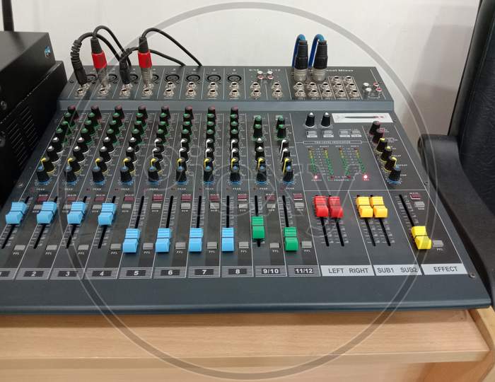 Mixing Desk With Mixer Button