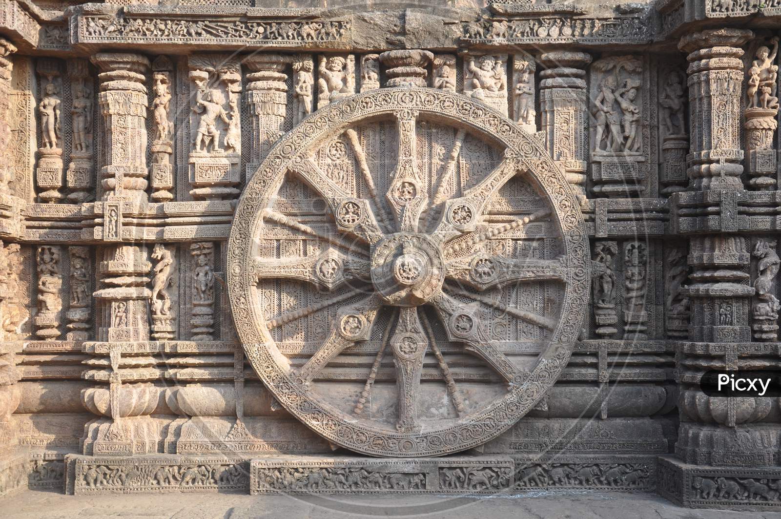Sun temple wheel