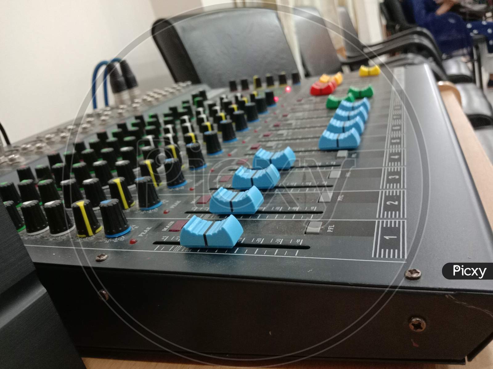 Mixing Desk With Mixer Button