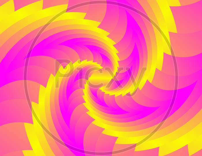 Infinite Geometry Fractal Background Of Spiral Jigsaw Puzzle