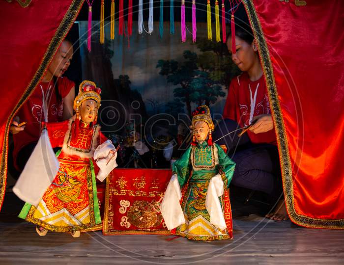 Teochew Puppet Show During Temple Celebration