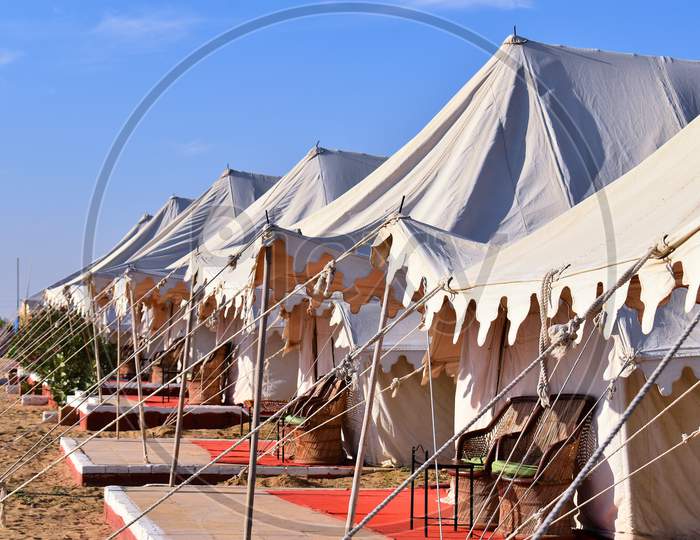 Tents on desert