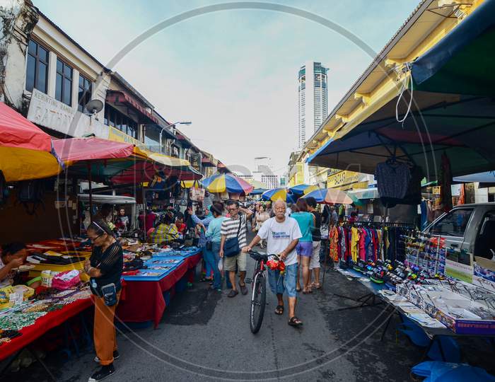 Daily Lifestyle Of People Shopping In The Wet Market At Jalan Kuala Kangsar