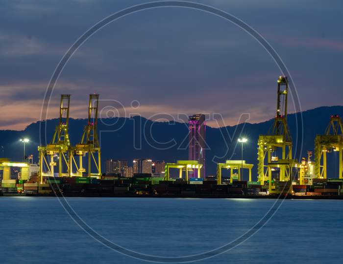 Container Terminal At Buttwerworth