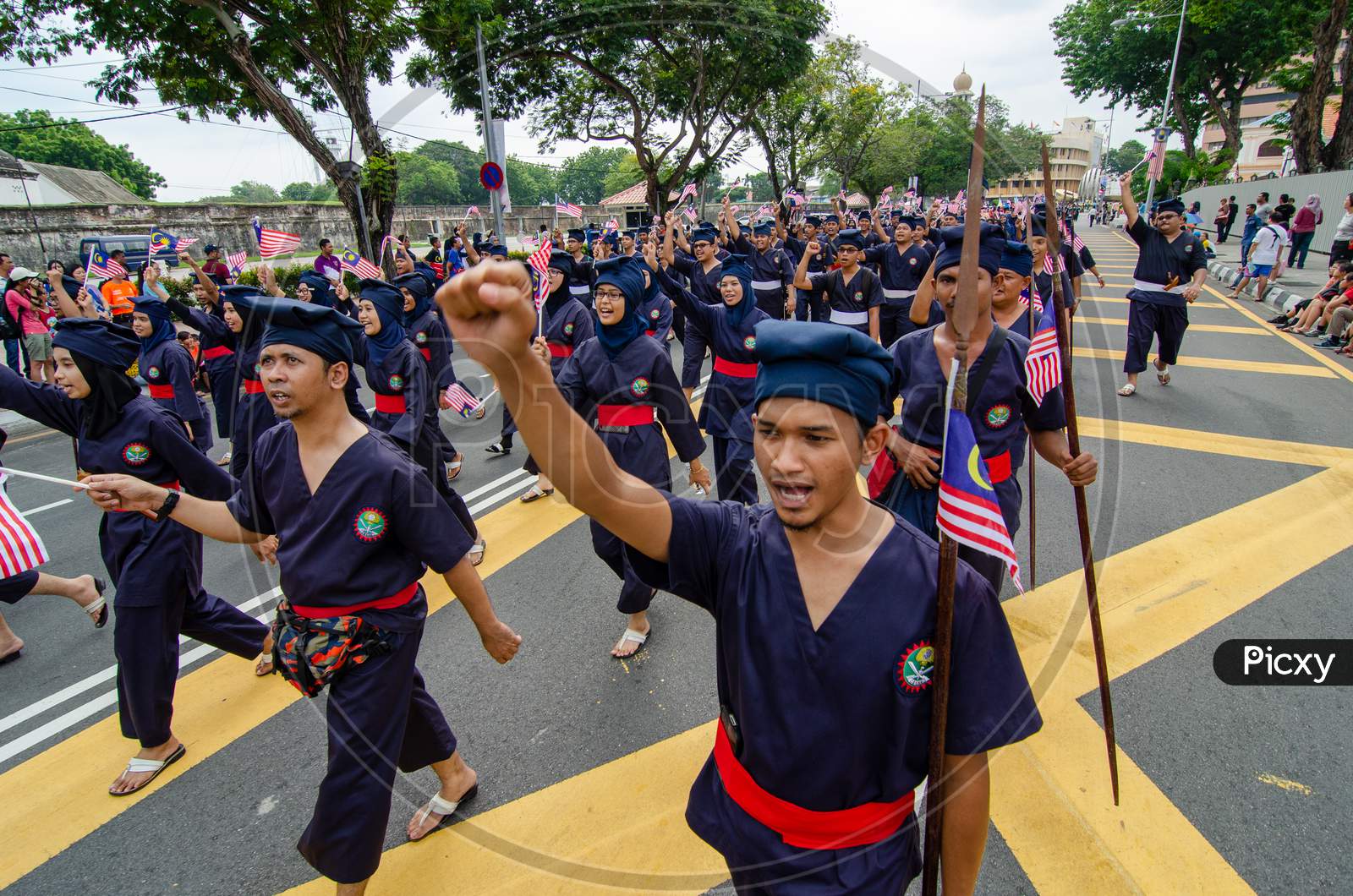 Silat Performer Participate Independence Parade