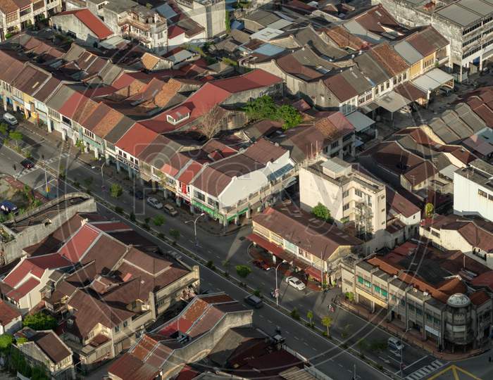 Aerial View Of Penang Heritage Old House