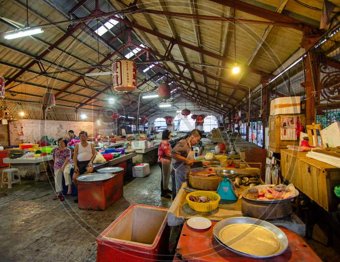 Fish Merchants Sell Fish At Campbell Street Market