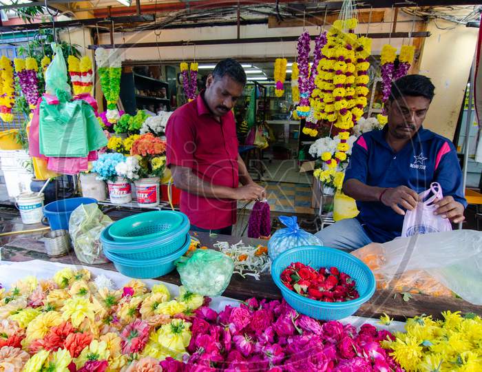 Indian Flower Seller Tie The Flower