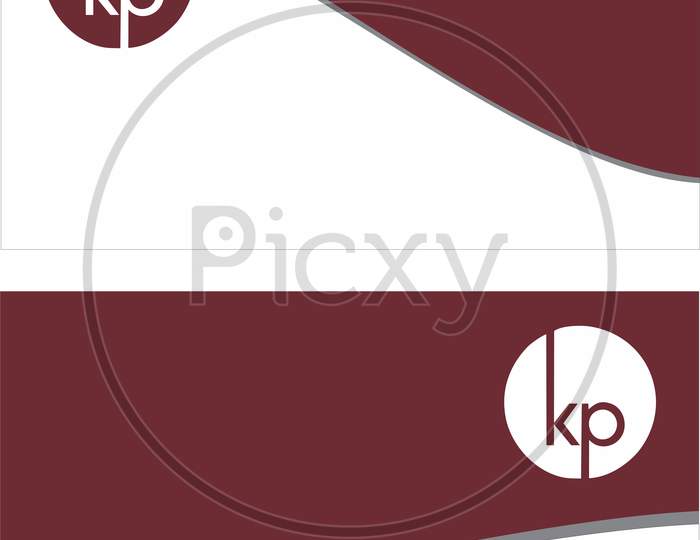 KP logo with visiting card design