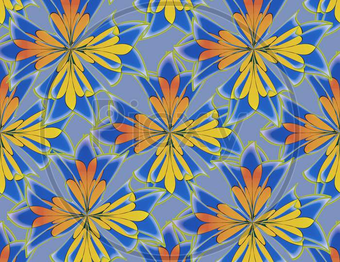 Flower Shape African Pattern Design