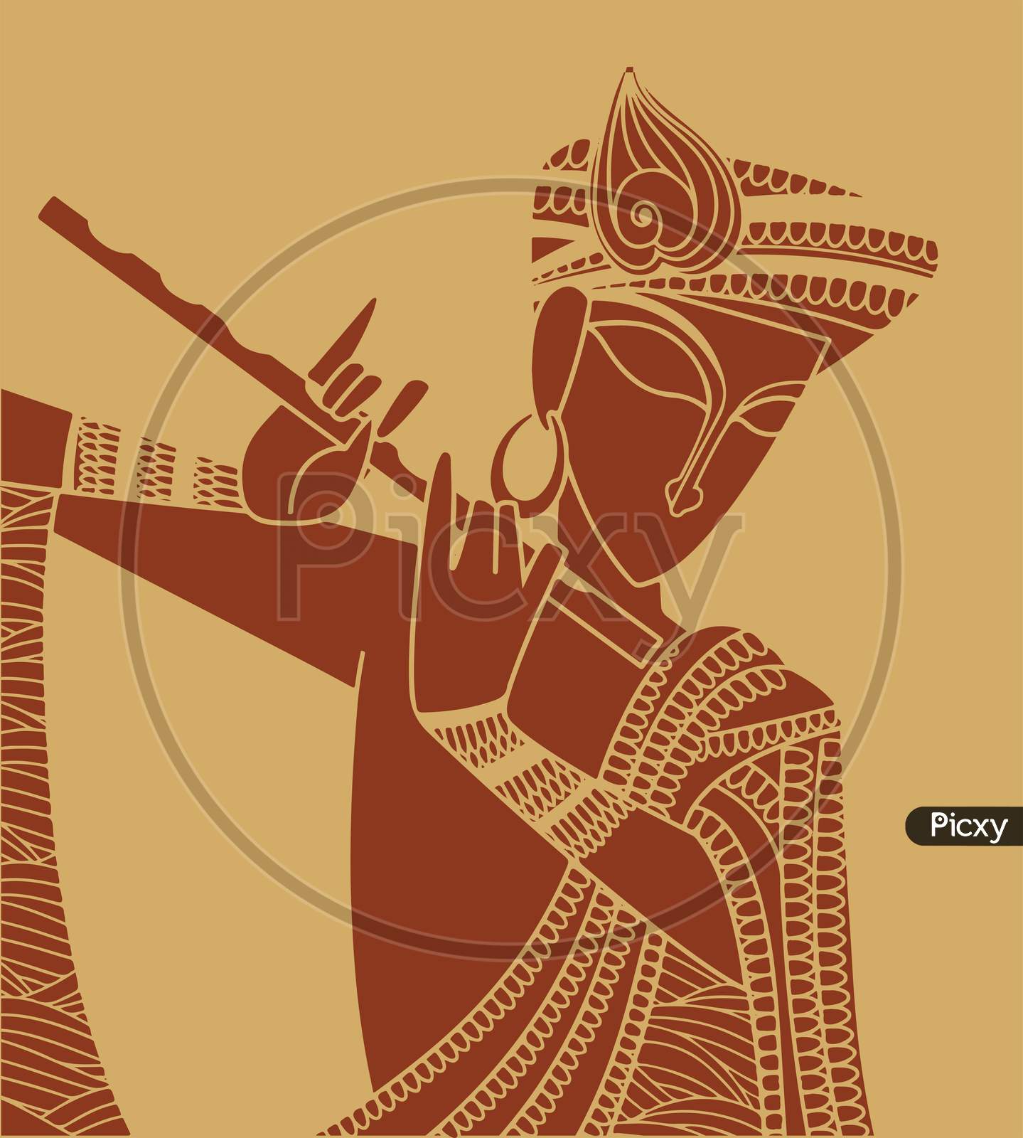 Krishna Flute Drawings for Sale  Pixels