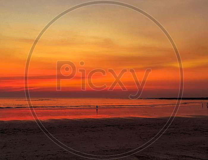 Sunset at Nandgaon Beach