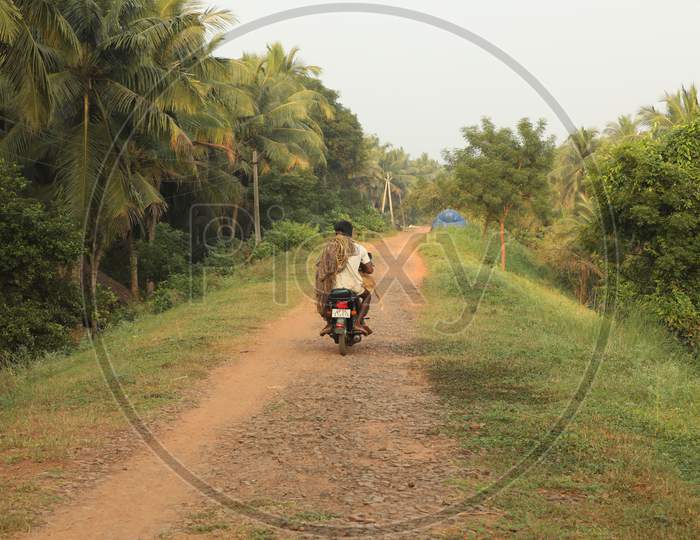Rural Village Mud Road India