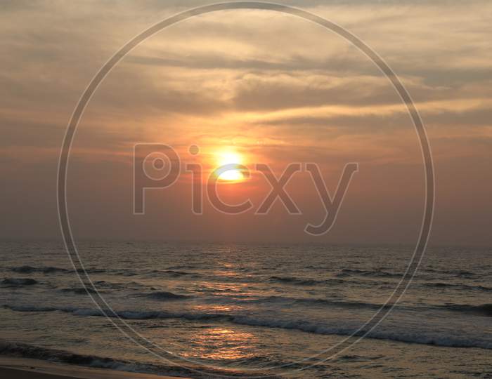 Beautiful Summer Sunset at Beach