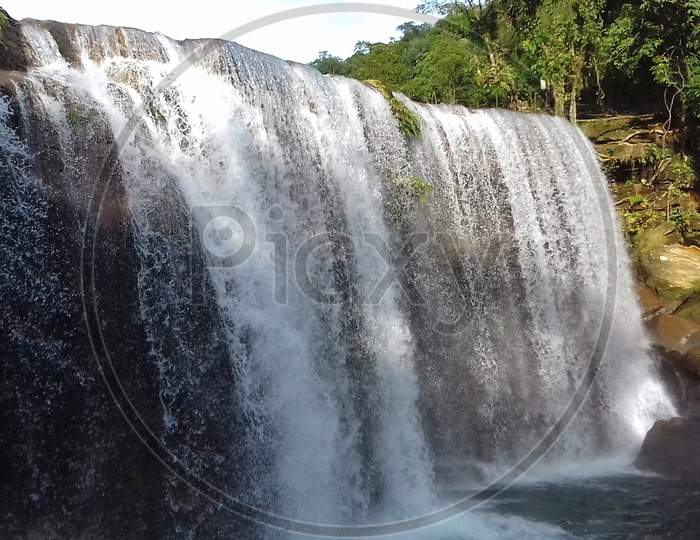 Krangshuri Waterfall in Jaintia hills, Meghalaya