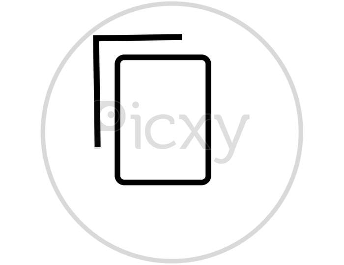 Copy Icon Isolated With White Background.