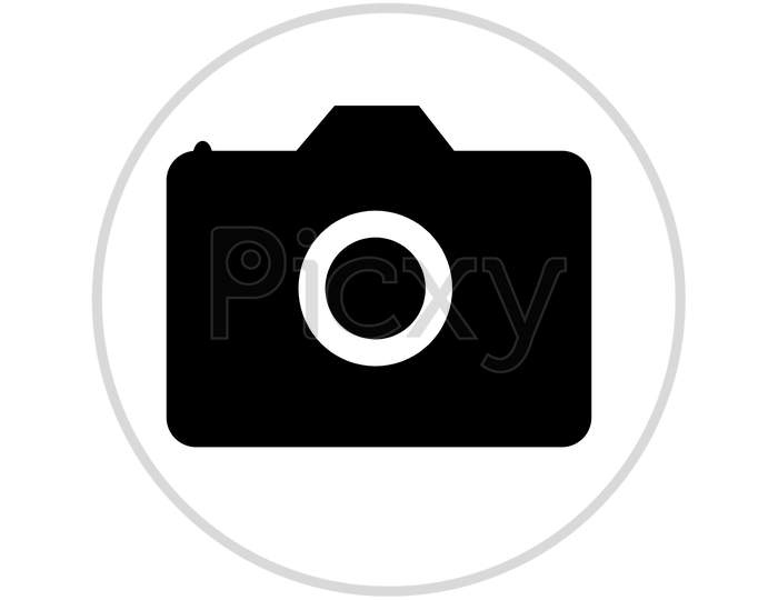 Camera Icon Isolated With White Background.
