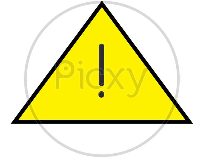 Warning Sign Isolated With White Background.