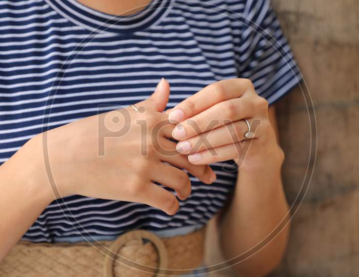 Female Model Hands closeup