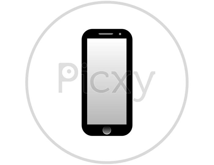 Smartphone icon with blank screen