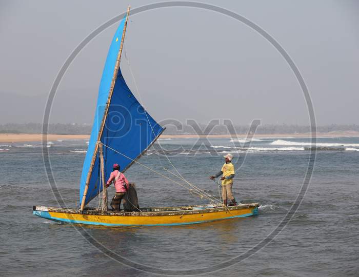 Fishermen in a boat