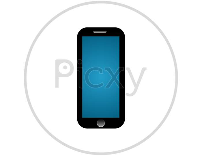 Smartphone icon with blank screen