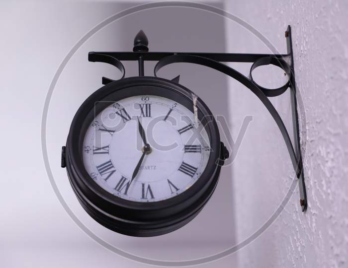 Vintage Large wall clock in home