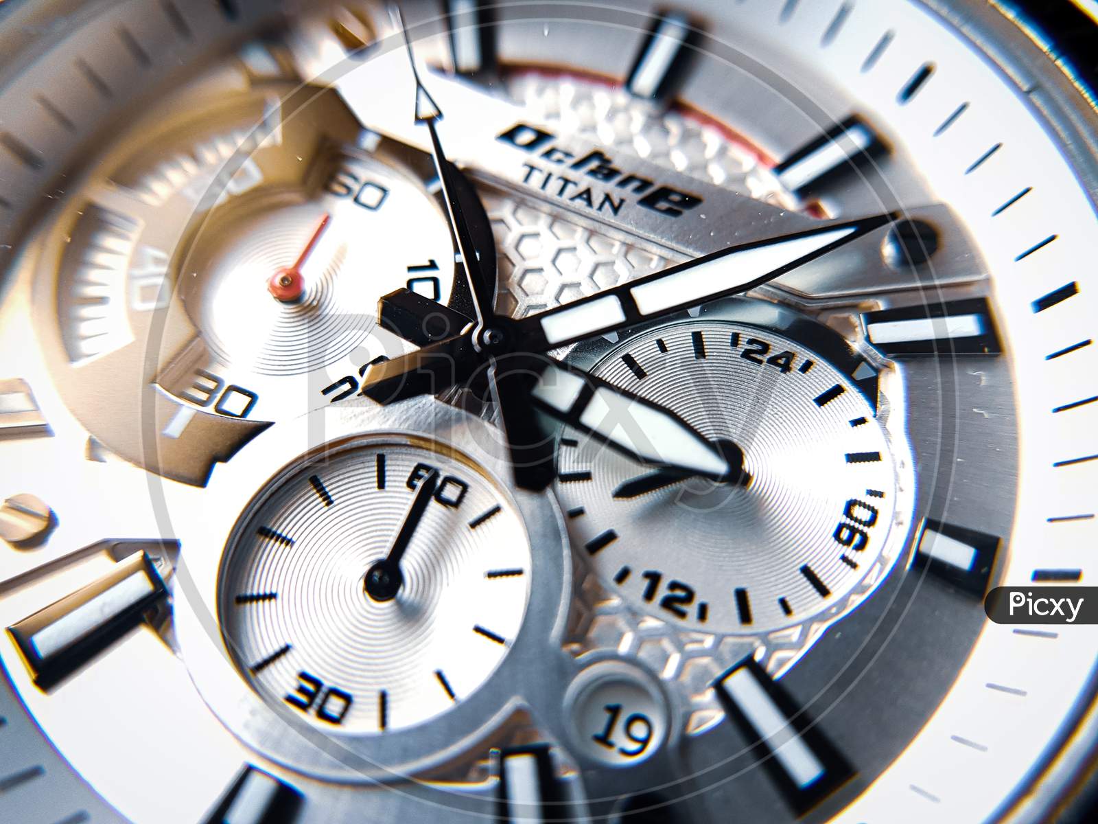 Macro of a time piece