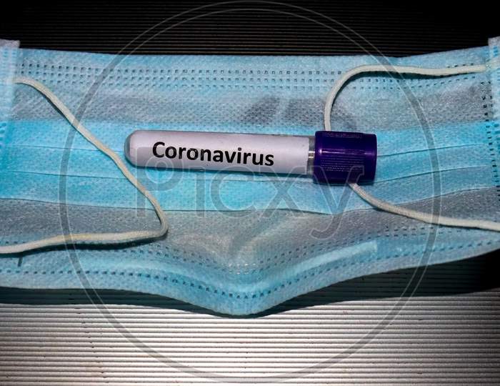 Corona Virus Blood Sample Test Kit And Protection Mask