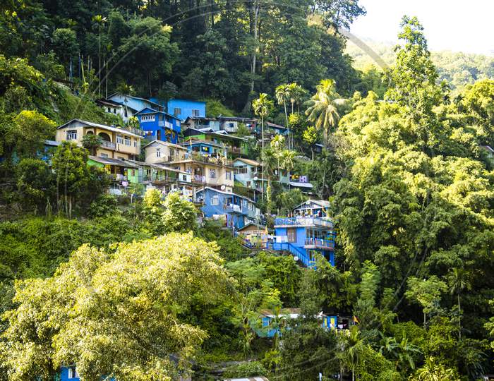 A small village of a hill area near Darjeeling
