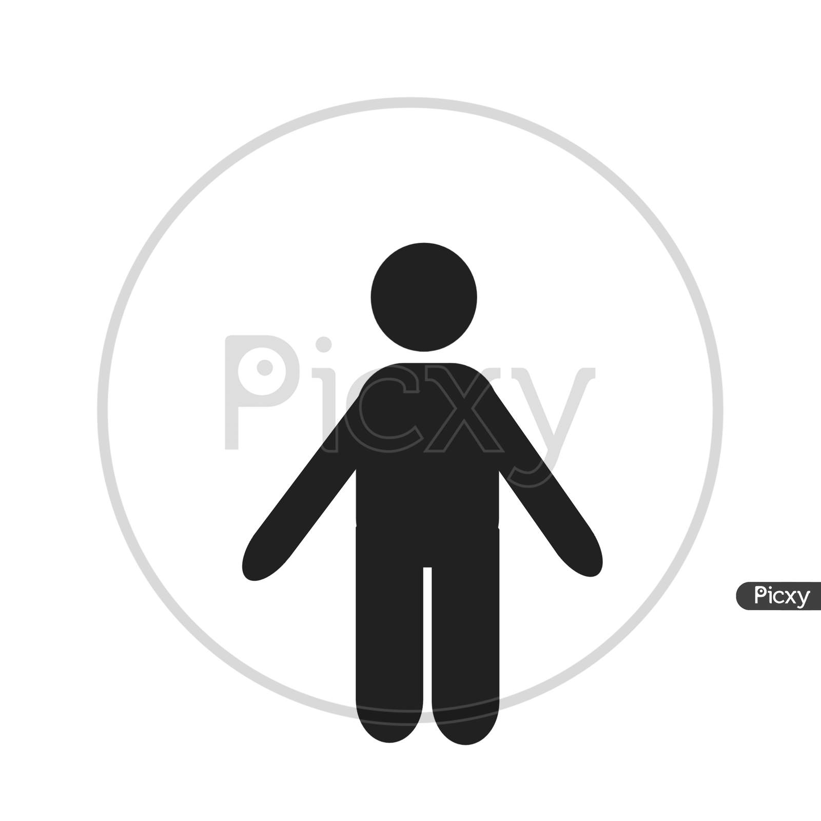 Clipart small kid icon in white background
