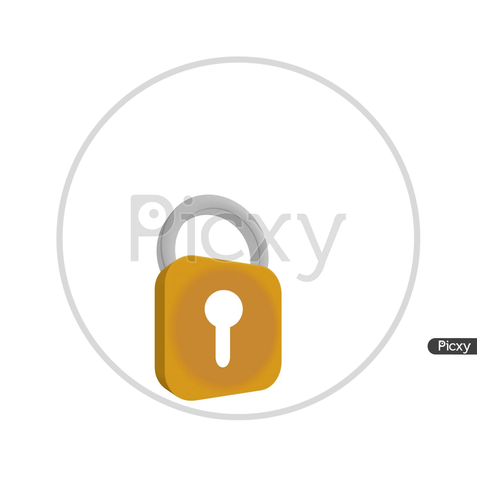 Lock icon design in white background