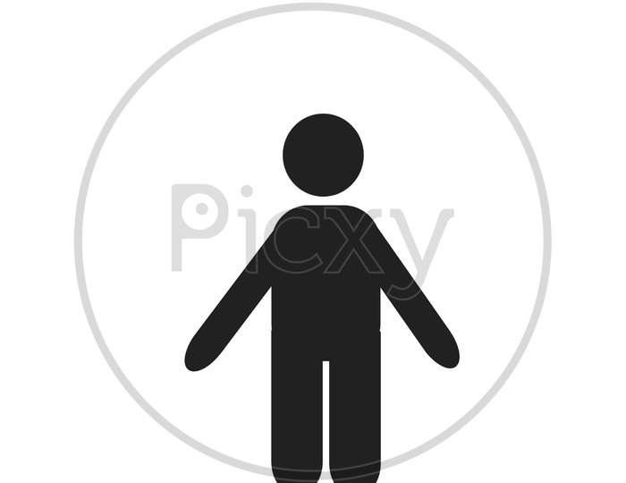 Clipart small kid icon in white background