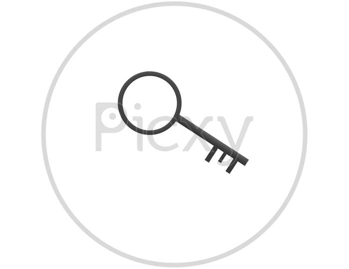 Key icon in white background