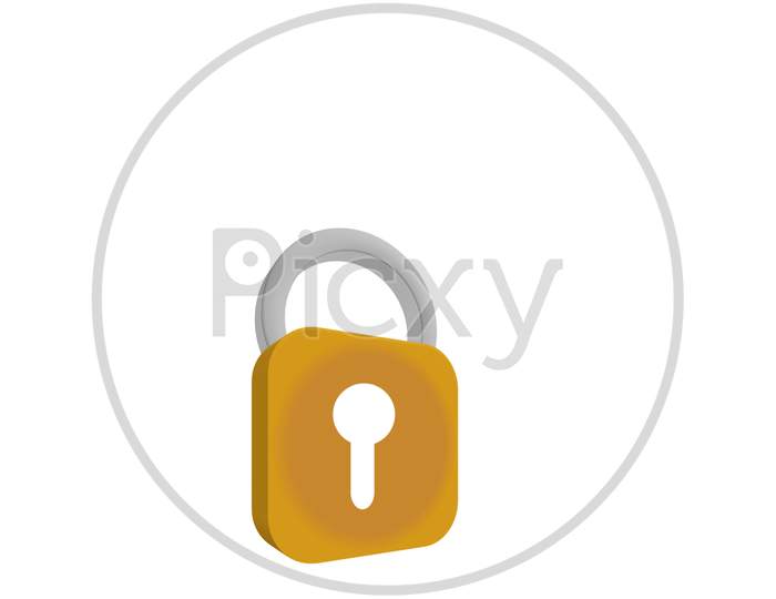 Lock icon design in white background