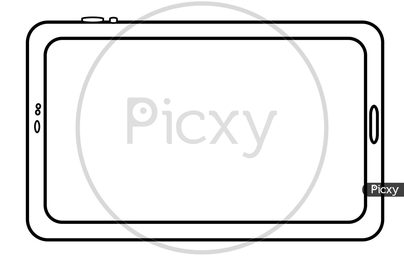 Mobile Frame Design With White Background.