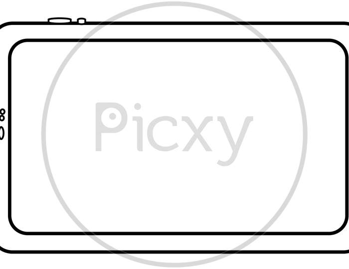 Mobile Frame Design With White Background.