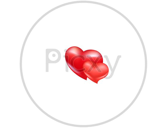A 3d illustration image of valentine day and decoration items.