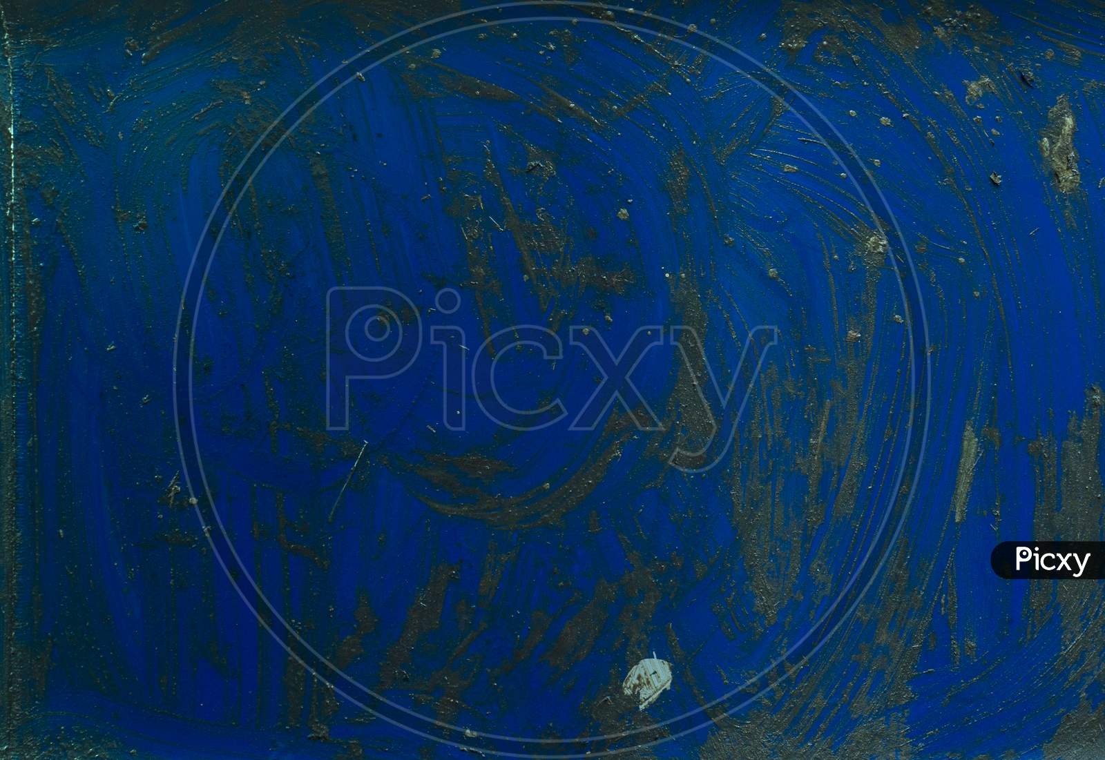 Texture Of Dirty Blue Color Metal Surface