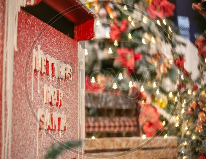 Selective Focus Letters For Santa Mailing Box
