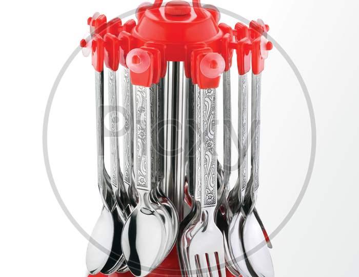 Spoons Cutlery Set With Stand
