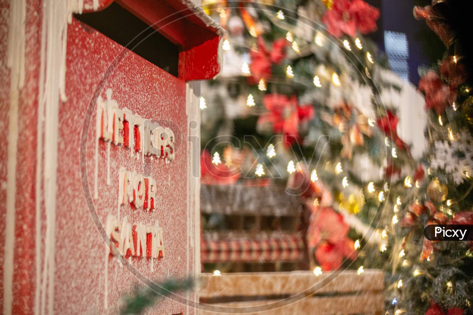 Selective Focus Letters For Santa Mailing Box