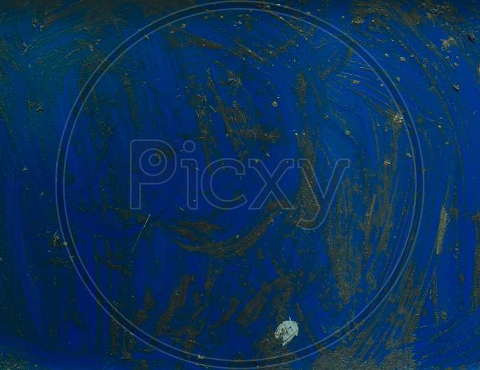 Texture Of Dirty Blue Color Metal Surface