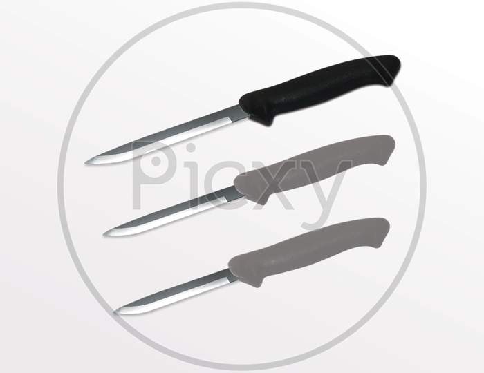 Set Of Kitchen Knives Use For Kitchen, Knife Set.