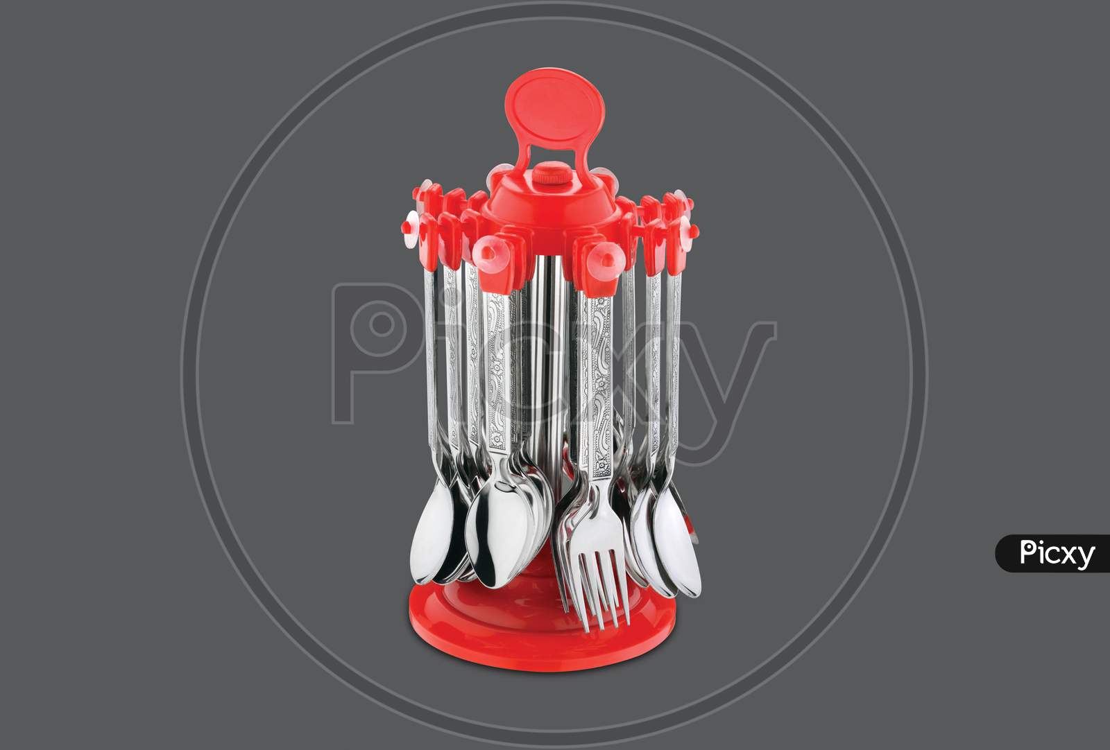 Spoons Cutlery Set With Stand Stainless Steel