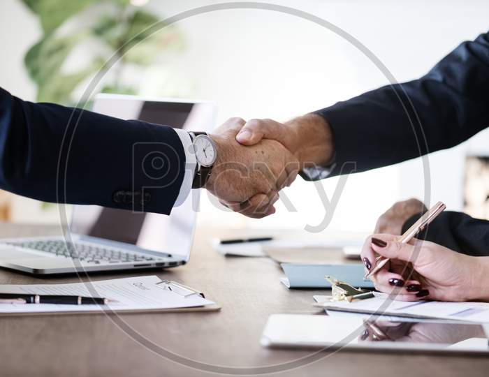 Handshake Between Two Business People